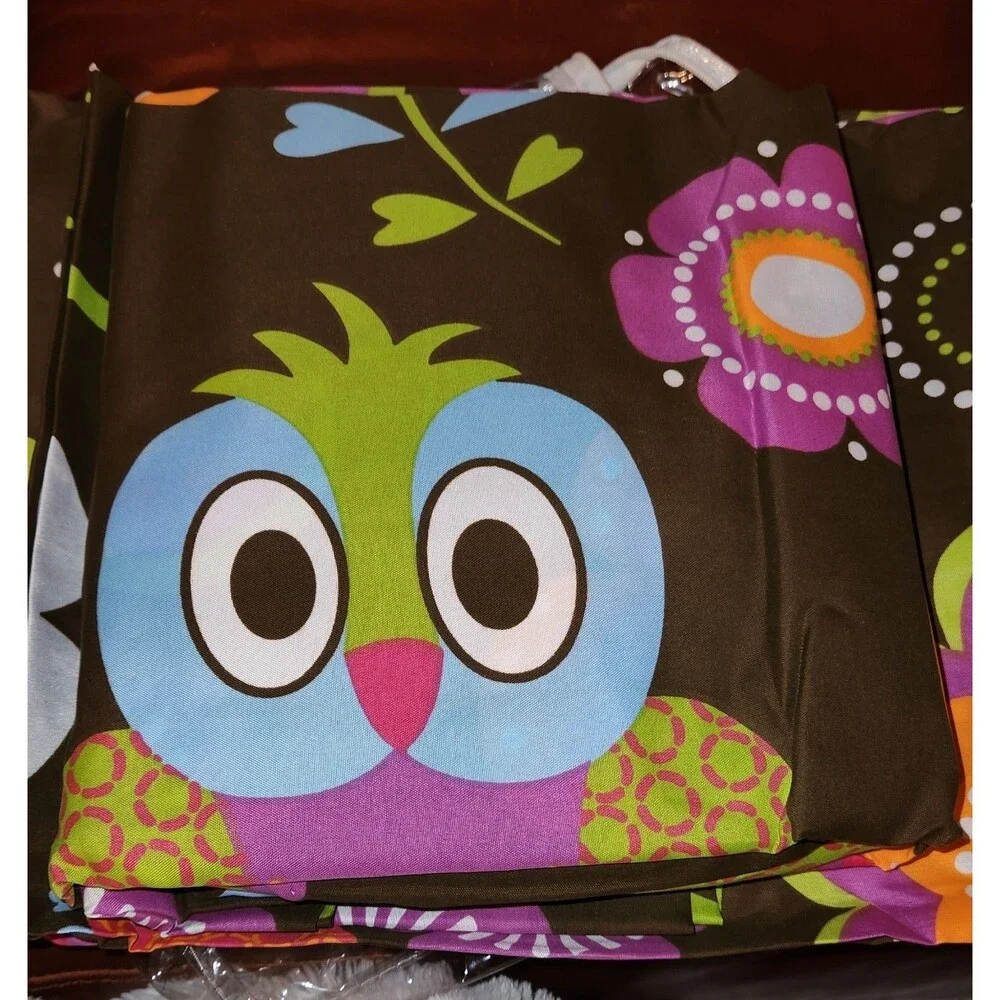 MK Collection 4 Piece Sheet Set Full Size OWL Multicolored Floral Bedding